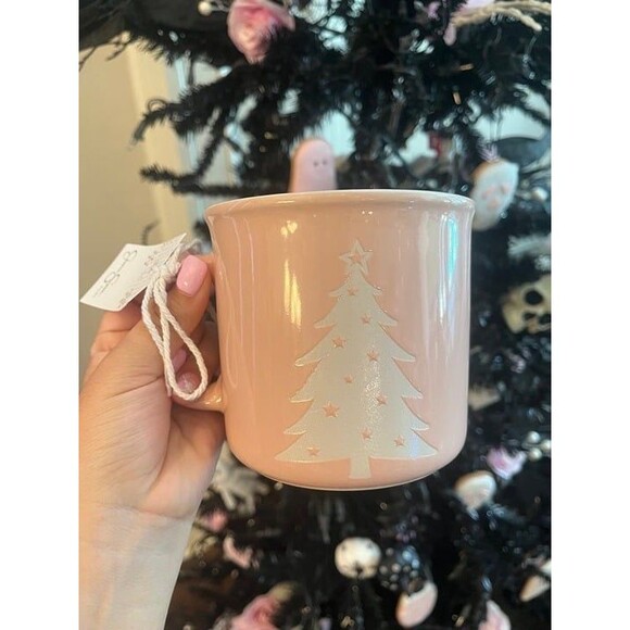 Other - Pink Christmas Tree Ceramic Mug